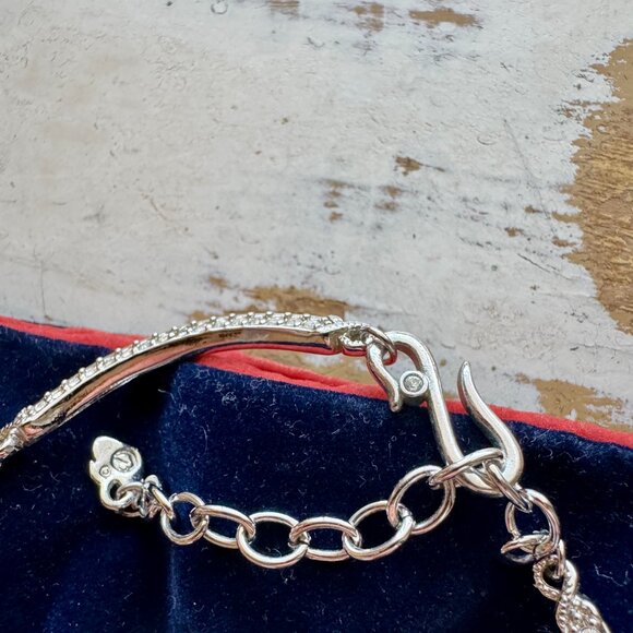 Vintage Swarovski Swan Crystal Bar Collar Necklace - PERFECT CONDITION! - Picture 4 of 4